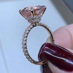 Handmade Lady ring Diamond 925 Sterling silver Party wedding band rings for women Finger Jewelry Best Gift