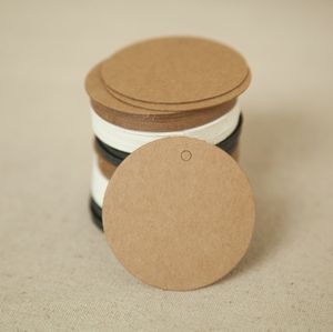 5cm runda färger diy handgjorda papper tomma bakning hand taggar detaljhandel julklappspaket kort tagg