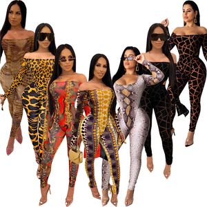 Sexy Women night club jumpsuits suit fashion Jumpsuits Sexy Rompers casual fall winter print overalls one Piece Pants casual suit 2250