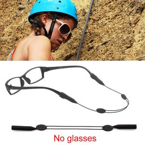 Black Elastic Silicone Eyeglasses Strap Sunglasses Chains Reading Beaded Glasses Chain Eye wears Cord Holder Neck Strap Rope