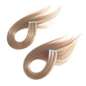 Tape i hårförlängningar Dubbelsidig hud väft Human Indisk Remy Hair 120pcs 300gr Lot Gratis DHL