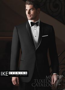 Hohe Qualität Schal Revers Groomsmen One Button Bräutigam Smoking 2 Stück Männer Anzüge Hochzeit/Abschlussball Trauzeuge Blazer (Jacke + Hose + Krawatte) A169