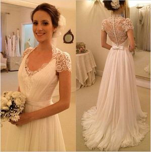 2019 Cheap Lace Beach Wedding Dresses Sweetheart See Though Back Pleats Ruched Tulle Party Dress For Bride Wedding Guest Dresses Bridal Gown
