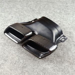 Real Carbon Fiber Auto Auto Teil Auspuff Endrohr Für BEN-Z C-klasse W205 C63 GLS300 GLE450 W166 GLE63 Ersatz hinten Schalldämpfer Spitze Düsen