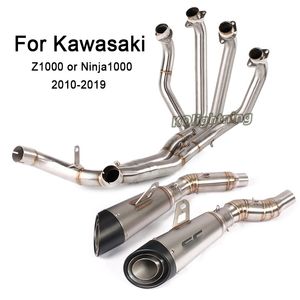 För Kawasaki Ninja 1000 Z1000 2010-2019 Slip på avgassystemet hela uppsättningen Pipe282C