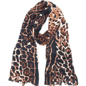 Sciarpa lunga da donna di design di marca all'ingrosso 100% seta stampa leopardata lettere dimensioni 180 cm - 65 cm