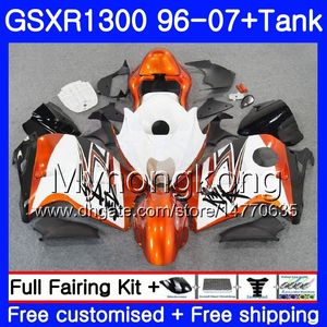 Body For SUZUKI GSX R1300 Orange white GSXR1300 96 02 03 04 05 06 07 333HM.54 GSXR 1300 Hayabusa 1996 2002 2003 2004 2005 2006 2007 Fairing