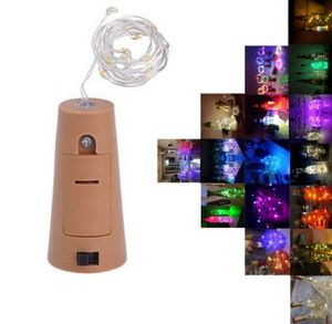 Hot 1 M 10LED 2 M 20LED Lâmpada Rolha Em Forma de Rolha De Garrafa de Vinho De Vidro Luz LED Luzes Da Corda Do Fio De Cobre Para Festa de Casamento Xmas