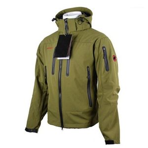 Men's Jackets Softshell Jacket Men Windproof Waterproof Winter Hooded Windbreaker Rain Coat Soft Shell Hiking Coat1