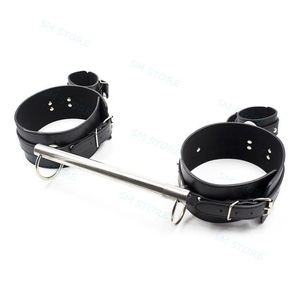 Bondage Fetish Extreme Roleplay erotico Spreader Bar Coscia Polso Manette Giocattolo di ritenuta Schiavo Divertente A876