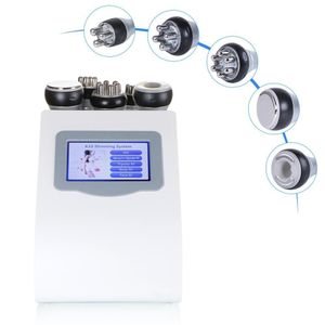Gratis frakt 5In1 Ultrasonic Liposuction 40K Cavitation Vacuum RF Laser Slimming Radio Frekvens Hud Body Salon Machine med Trally