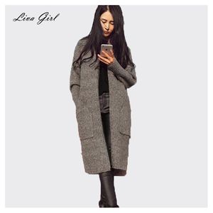 Sell Well New Autumn and winter knit cardigan sweater buttons blouses wild Jacket Knitted Cashmere sweater women Coat Overcoat
