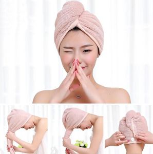 4-Style Microfiber Hair Drying Turban Towel, Quick Dry Shower Cap Wrap Hat - LX1374