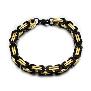 Nya mode killar 8mm rostfritt stål mens guld byzantium kedja armband kedjor armband armband smycken julklapp till män killar