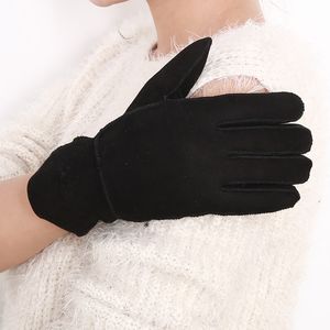 Rękawice mody Skórzane kobiety ciepłe rękawiczki z wełny w różnych wyborach kolorów