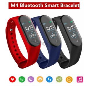 M4 Smart Bracelet Band Fitness Tracker Heart Rate Blood Pressure Messages Reminder Color Screen Sports Wristband PK Mi band 4 M3 ID115 Plus