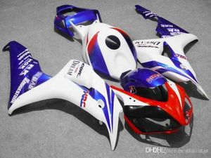 Perfekt Fitment Fairings för Honda CBR1000RR 2006 2007 Blue Red White Injection Mold Fairing Kit CBR 1000 RR 06 07 FD26