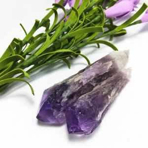 2sts Vacker Pyramid Natural Amethyst Crystal Cluster Wand Purple Crystal Quartz Points Magic Stick Gemstone Cluster Healing Reki