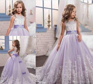 Flower Girl Dresses For Royal Weddings A Line Sequined Satin Long Kids Formal Gowns Birthday Pageant Dress Custom Made