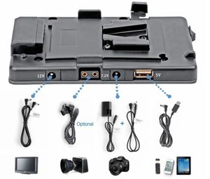 Freeshipping BMCC 5DII V Mount V Lås för BP Camera Battery Adapter Pinch Strömförsörjningssystem 5D Mark II / 7D DSLR