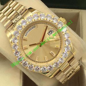 Aktionspreis 10 Stil Luxusuhren 18kt Silber GOLD Größere DIAMANT-Lünette 228348 Automatische Mode-Herrenuhr-Armbanduhr