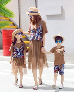 Family Matching Outfits 2019 Summer cool fashion cheap beautiful brown dress