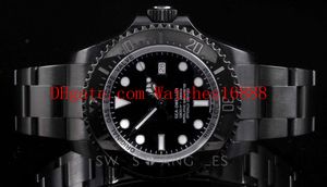 Free shipping SEA DWELLER 44mm Stainless Steel Black PVD DATE Mechanical Automatic Movement Watch 116660 Mens Wrist Watch