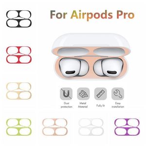 Słuchawki Akcesoria Dust Guard Naklejki Ochronna Metal 18K Pozłacane folie do AirPods Pro Dustoszczelne Protector Airpods3 DHL FedEx EMS Bezpłatny statek