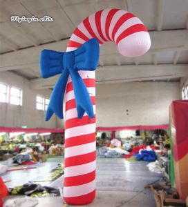Christmas Inflatable Candy Cane Model Balloon 2m/3m/4m/5m Blow Up Xmas Cane For Festival Event Decoration