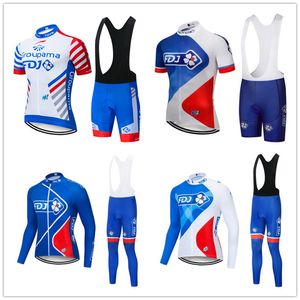 FDJ team Cycling Short Sleeves, Long Sleeve suit sets Hot sale 2019 summer winter Men's Outdoor Bicycle Sweatshirt Size XS-4XL