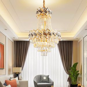 Lüks Modern Kristal Avize Led Işık Amerikan Avizeleri Işıklar Fikstürü Ev Villa Otel Lobi Salonu Restoran Asma Lambalar