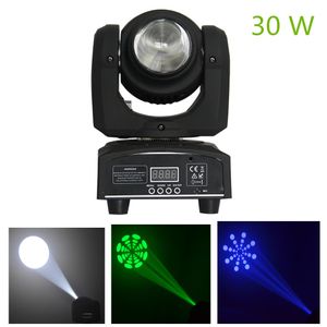 AUCD Mini 10W 30W DMX Moving Head Lamp RGBW LED Patterns Projector Stage Light Professional Disco Wedding DJ Party Show Lighting LE-30WHL