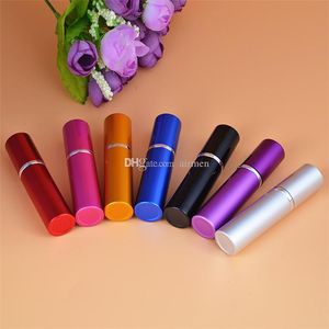 7 Colors 5CC Essential Oils Diffusers smooth Aluminium perfume bottle 5ml Refillable Atomizer Travel glass Spray bottles Home Fragrances