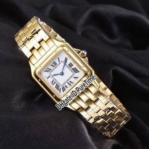 Ny W2PN0006 W2PN0007 Två ton Yellow Gold 27mm 22mm White Dial Swiss Quartz Womens Watch Ladies Rostfri Steel Watches 10 Pureti324d