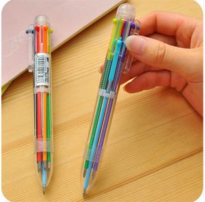 새로운 도착 참신 다중 색상 볼펜 다기능 6 in1 다채로운 편지지 크리 에이 티브 학교 용품 GA609