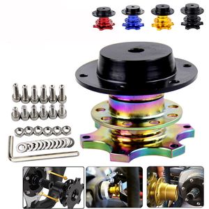 Car Steering Wheel Quick Release Hub Boss Kit Quick Release Steering Wheel Adapter For 6 Hole Steering Wheel Hub