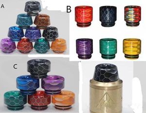 Wholesale snakeskin drip tip for sale - Group buy vape honeycomb resin drip tip Snakeskin pattern vape rda tank atomizer mouthpiece electronic cigarette accessories hot selling