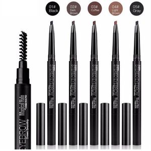 Magical Halo double head Professional Automatic Eyebrow Pencil Liner Eye Brow Pen with Brush Cosmetic Makeup Tools