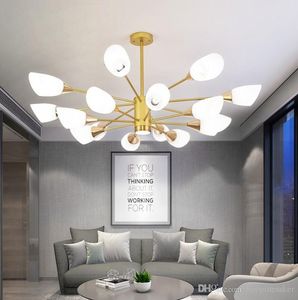 Nordischer Stil Wohnzimmer Kronleuchter einfache moderne Atmosphäre Haushalt Esszimmer Lampe kreative Persönlichkeit postmoderne Schlafzimmerlampen AL001