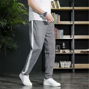 Mężczyzna 3D Plaid Kolorblock Legginsy Hot Moda Nowy Casual Luźne Spodnie Spodnie Designer Mężczyzna Jesień Jogging Fitness Slim Spodnie