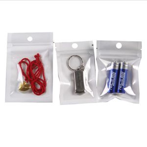 Clear + white Plastic Zip Lock OPP Bags Resealable Poly Zipper Packages Pouch For Mobile Phone Case USB Cable Accessories Battery PVC Retail Packing