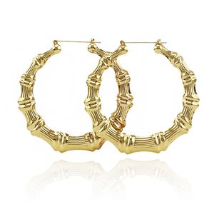 Wholesale-earring Jewelry Multiple Shapes Ethnic Large Vintage Bamboo Hoop Earrings for Women model no. NE940-1