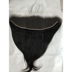 Malaysian 100% Human Hair HD 13X4 Lace Frontal Free Part Swiss Lace Straight 13 By 4 Frontals Natural Color