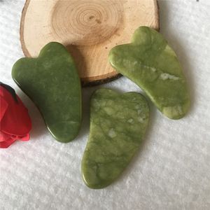 Strumento di massaggio di giada Guasha Board Gua Sha Trattamento viso Natural Jade Stone Raschiando Cura Strumento sano RRA2631