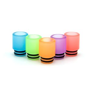 4 stili Noctilucence Resina Drip Tip Bocchino a foro largo Glow in the Dark Drip Tips Versione luminosa per 810 510 Thread DHL