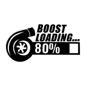 Wholesale truck turbo for sale - Group buy Turbo boost loading funny van truck vinyl decal black silver CA497