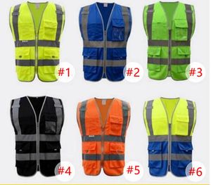 Alta visibilità Sicurezza sul lavoro Avviso di costruzione Gilet da lavoro riflettente Verde Riflettere Abbigliamento sicuro Gilet da uomo DHL