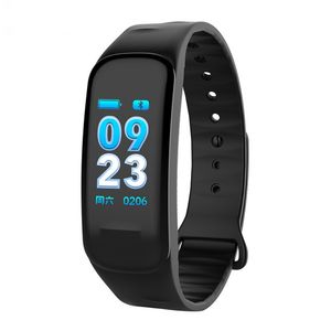 C1 smart armband blodtryck hjärtfrekvens monitor armbandsur fitness tracker vattentät Bluetooth-kamera smart klocka för iPhone Android