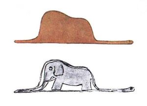 30 Elefantino con serpente Collana Il piccolo principe Collana da fiaba Storia Cartone animato Immagine Simpatico animale per gioielli da regalo