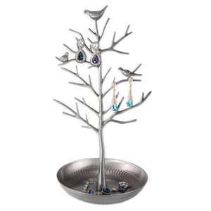 Sälj Creative Bird Tree Stand Jewelry Earring Halsbands rackhållare Display smycken Holder12130